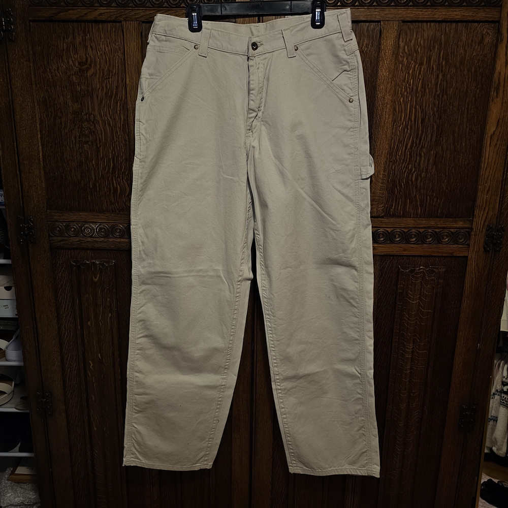 NWT Lee Men's Dungeres Cargo Pants in Light Tan 34x32 NEW